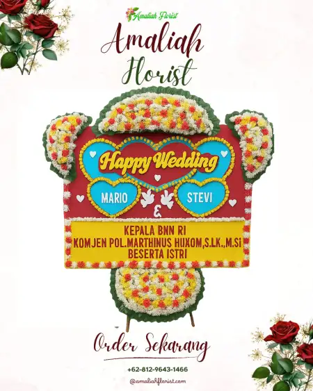 Papan Bunga Pernikahan Giriroto